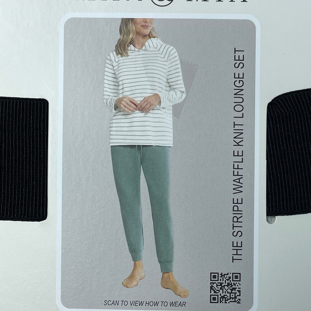 Max & Mia Women's S Lounge Set Sage Cotton Blend H0661
